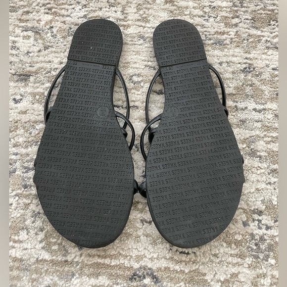 Tkees Sloane Sandals Strappy Black Leather Size 7 - Picture 5 of 7